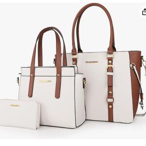 3PCS Purses for Women Tote Bag and Wallet Set Shoulder Satchel Handbag
